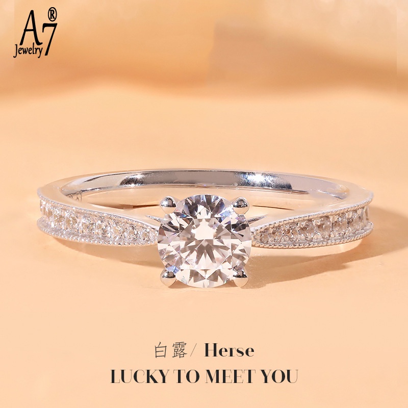 Nhẫn Moissanite 1 Karat Pt950 cho nữ