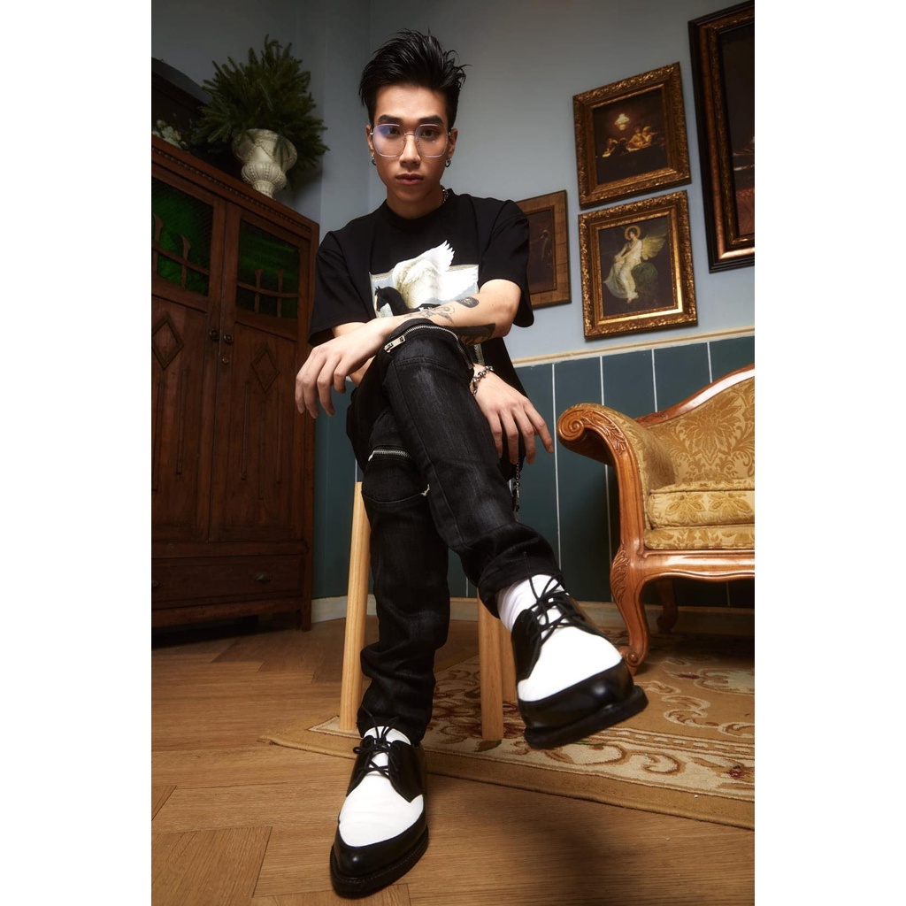 Áo phông ngắn tay unisex PEGASUS black