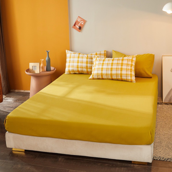 Bộ Ga Gối Cotton Tici Kẻ Mềm Mịn Đủ Size Miễn Phí Bo Chun HIN BEDDING, Vải Cotton Mềm Mịn Thoáng Khí Đủ Kích Thước