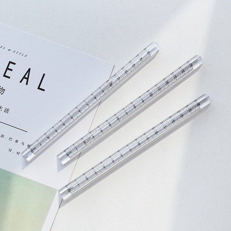 Thước đo trong suốt 3 chiều 15cm dành cho học sinh