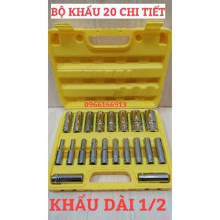 Bộ Khẩu Dài 1/2 Chuyên Dụng Tháo Mở Các Loại Bulong Từ Phi 8mm - 32mm