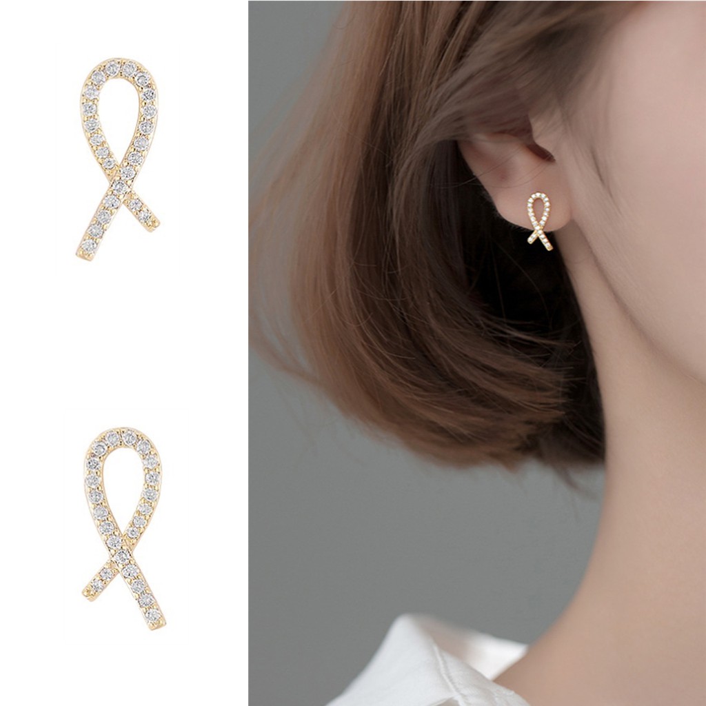 Khuyên Tai Đính Đá Phong Cách Retro C69