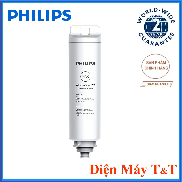 [Mã ELHA22 giảm 5% đơn 300K] Lõi lọc nước Philips ADD6910, Công nghệ Lõi lọc All-in-One ADD550 lưu lượng 150ml, 210ml.