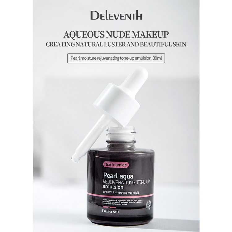Set serum + emulsion Niacinamide DELEVENTH ngọc trai thủy phân dưỡng da mặt chống lão hóa sâu 30ml