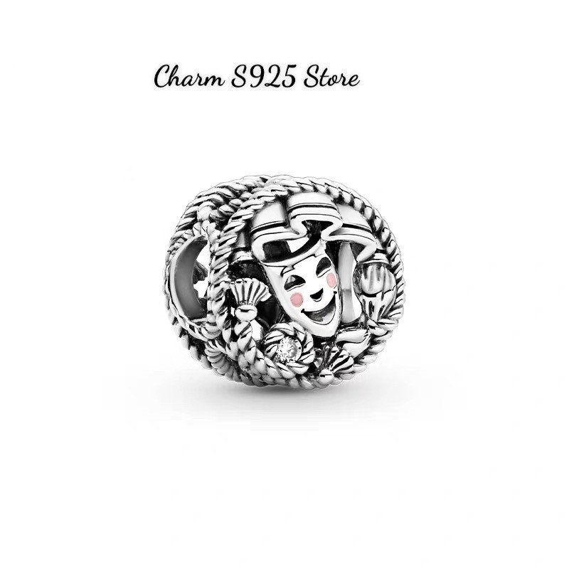 charm pan mặt cười mặt khóc bạc s925 cao cấp