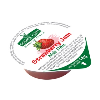 Mứt dâu golden farm vỉ nhỏ 14g dùng kèm bữa ăn sáng, ăn vặt