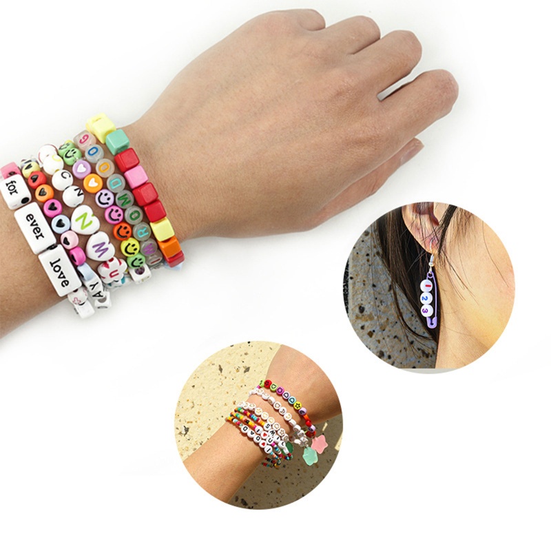 Hạt Xỏ Hình Tròn Mặt Trăng / Ngôi Sao Bằng Acrylic Phát Quang Độc Đáo Dùng Làm Trang Sức