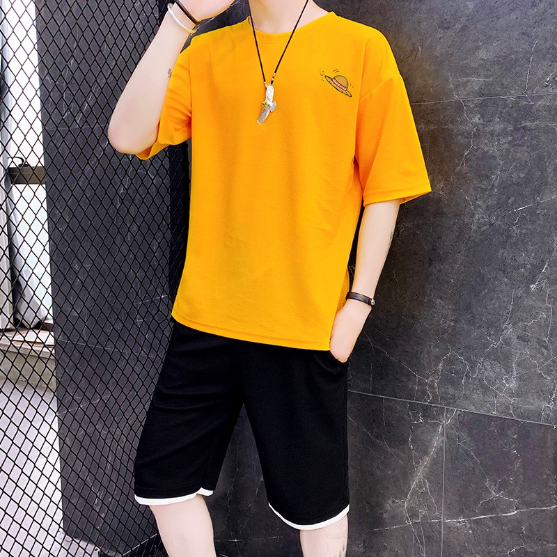 Bộ Quần Áo Thun Nam Thời Trang In Họa Tiết Mũ Rơm Cá Tính Năng Động Zenkonam MEN QA 082