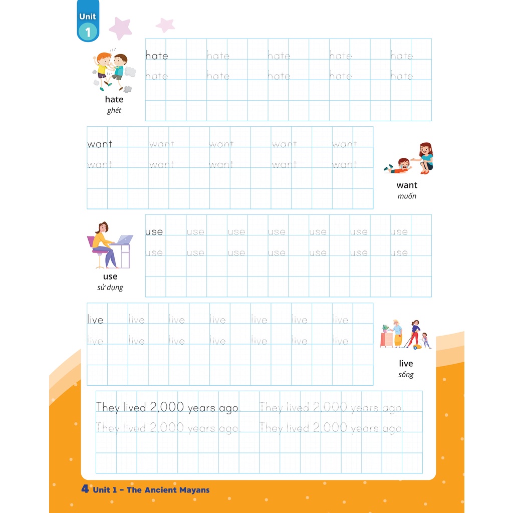 Sách Luyện Viết Chữ Nhớ Từ Vựng - English Writing Family &amp; Friend 5