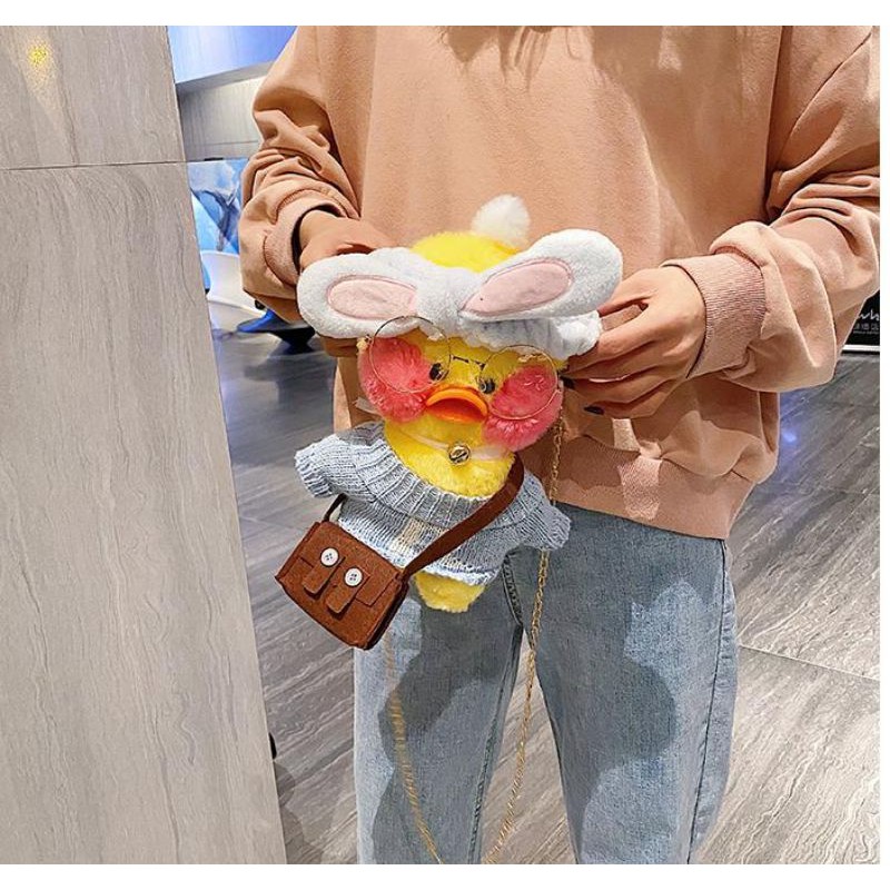 Túi đeo chéo hình vịt chất liệu vải bông full đồ phụ kiện thời trang siêu cute | BigBuy360 - bigbuy360.vn
