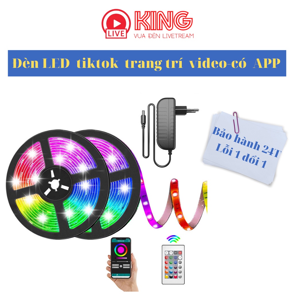 Đèn LED Tiktok thương hiệu LIVEKING quay tiktok, đèn màu trang trí hỗ trợ ánh sáng các Tiktokers có APP