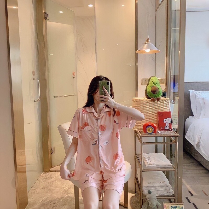 Bộ đồ mặc nhà, đồ ngủ pijama style Hàn Quốc quần dài cho nữ