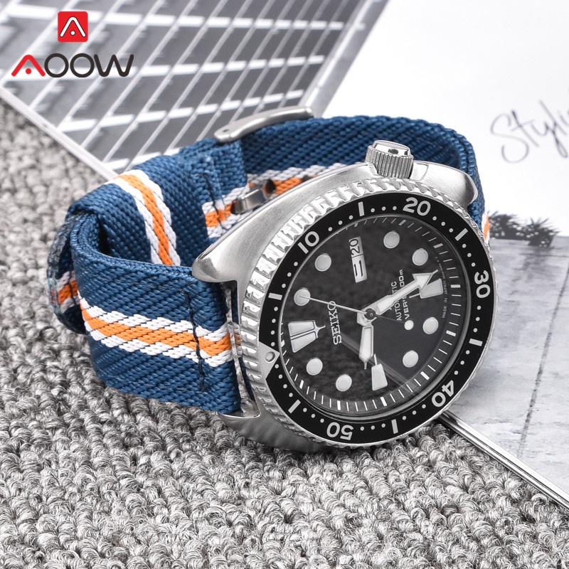 Dây Đeo Bằng Sợi Nylon 18mm 20mm 22mm Cho Đồng Hồ Samsung S3 Huawei Watch GT 2 46mm Seiko