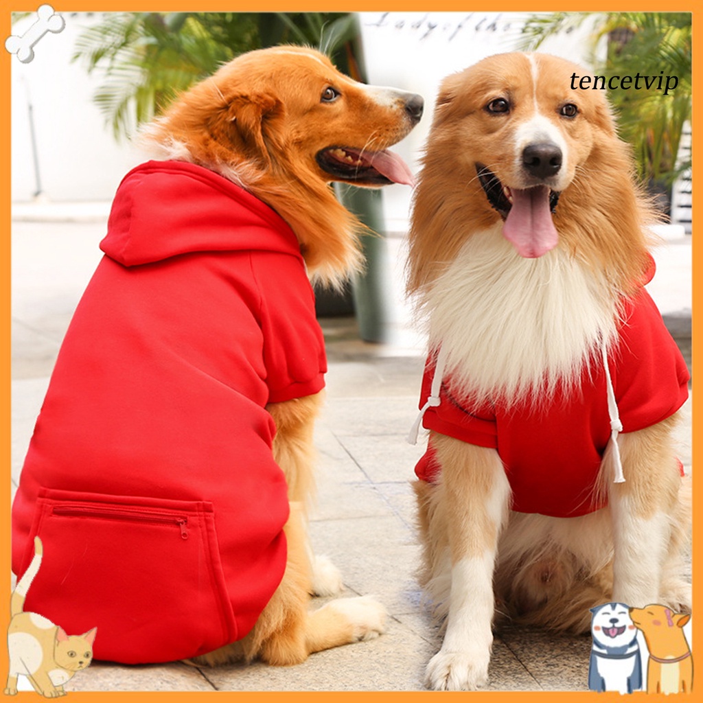 Áo hoodie giữ ấm thoải mái có dây rút tiện lợi dễ thương cho chó lớn