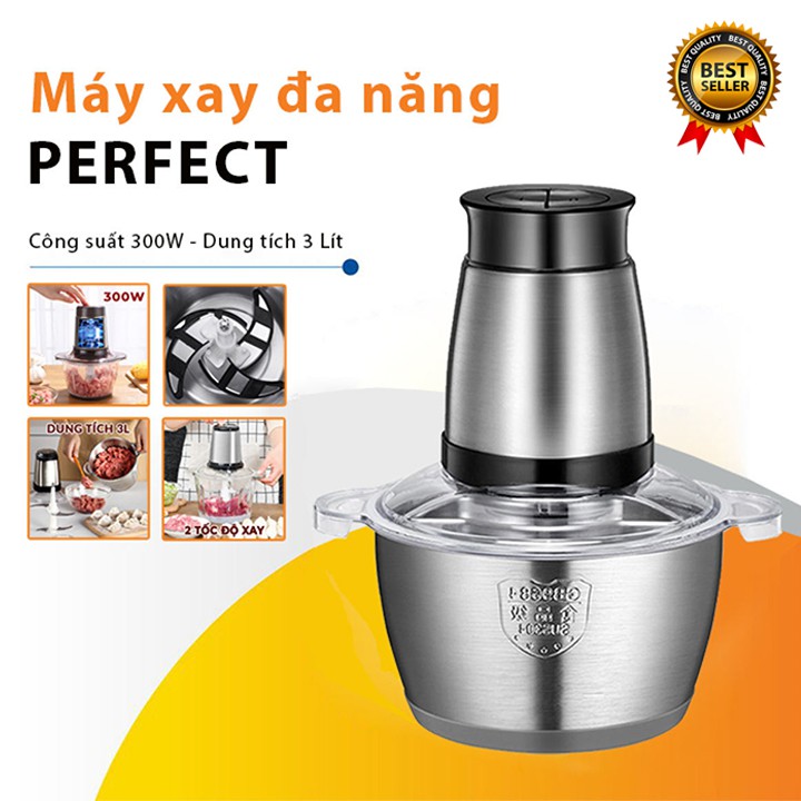 MÁY XAY THỊT PERFECT - XAY GIÒ - XAY THỰC PHẨM NẤU ĂN - XAY ĐA NĂNG - CỐI INOX CÔNG SUẤT CAO