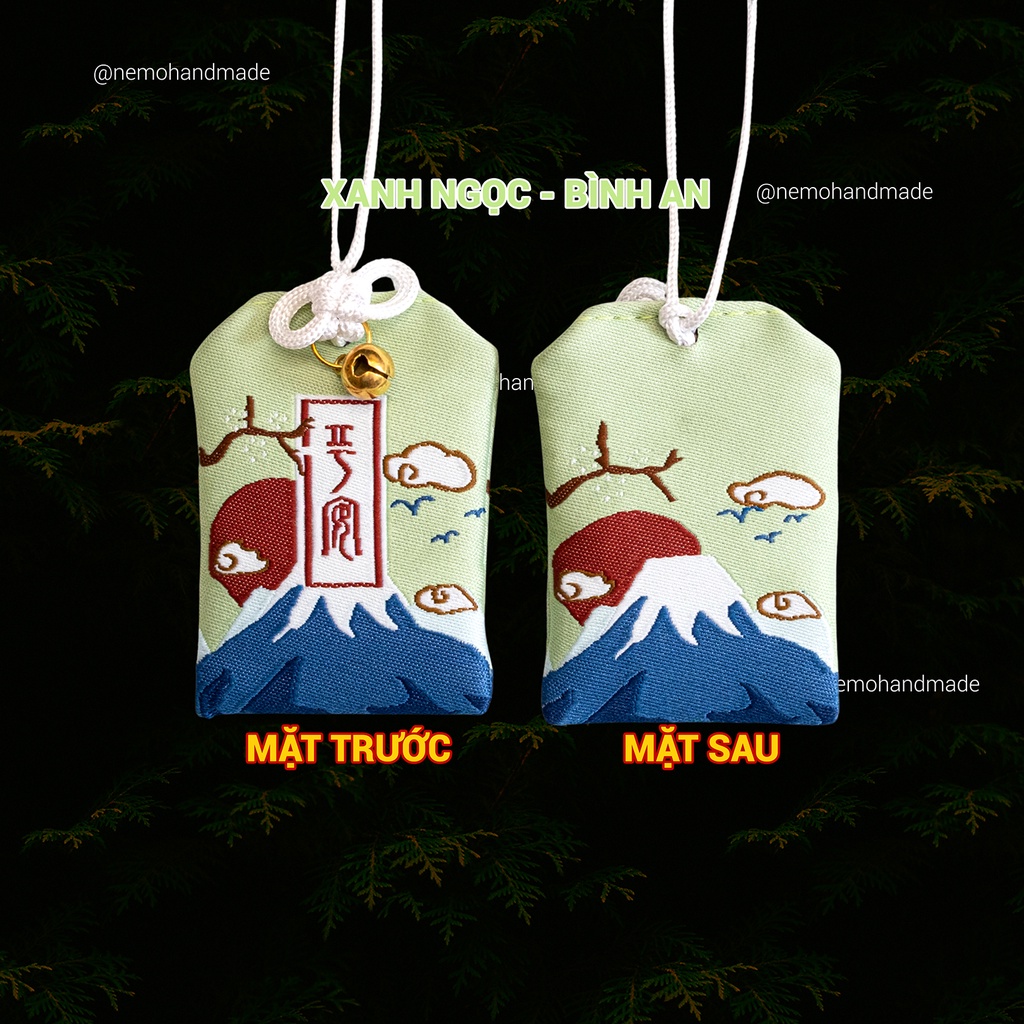 Túi Phước Bình An Nemo Handmade, tặng kèm túi bảo vệ, hoa khô, giấy ước nguyện, đá may mắn - OMQM