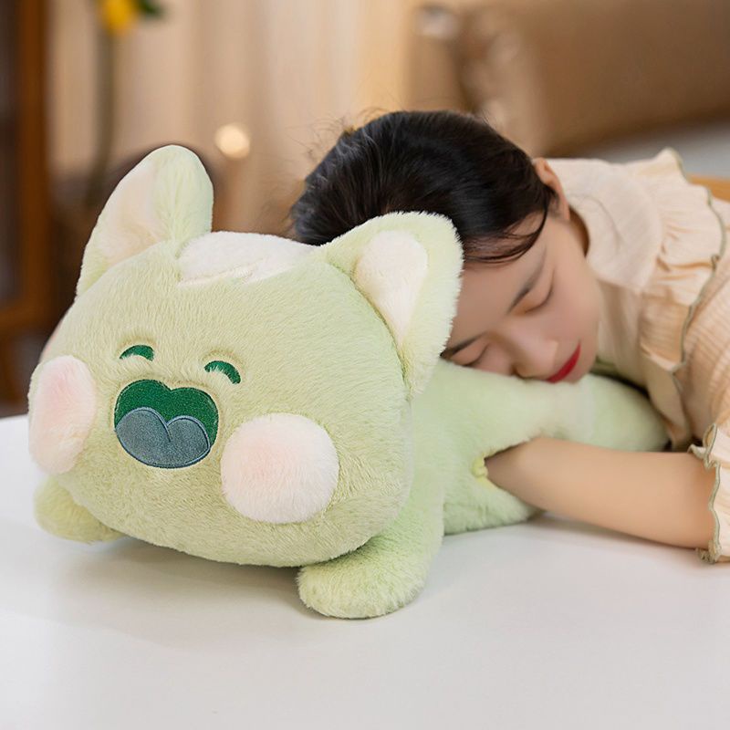 Gấu mèo dudu meow dạng nằm 60cm có chỗ sưởi ấm tay dễ thương gấu bông
