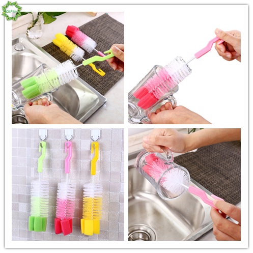 1 Cây Cọ Rửa Bình Nước Cán Dài Xoay 360 Độ Tiện Dụng Cho Nhà Bếp