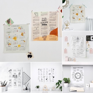 Tấm vải treo tường họa tiết lịch 2022 dùng để trang trí