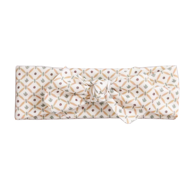 Băng Đô Nơ Co Giãn In Họa Tiết Hoa Dễ Thương Dành Cho Bé