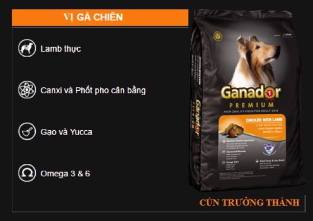 GANADOR ADULT 20KG - Thức ăn dành cho chó lớn