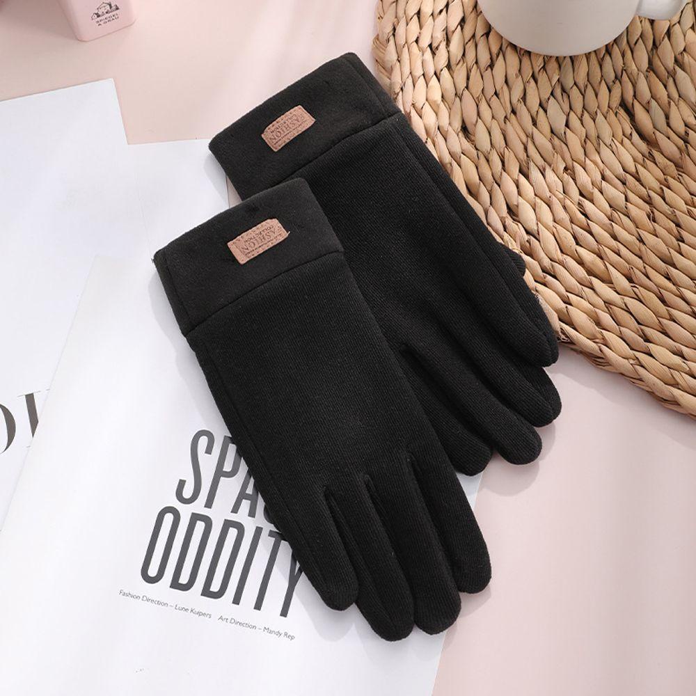 Găng Tay Lái Xe Màu Trơn Ấm Áp Thoáng Khí Thời Trang Cho Nữ