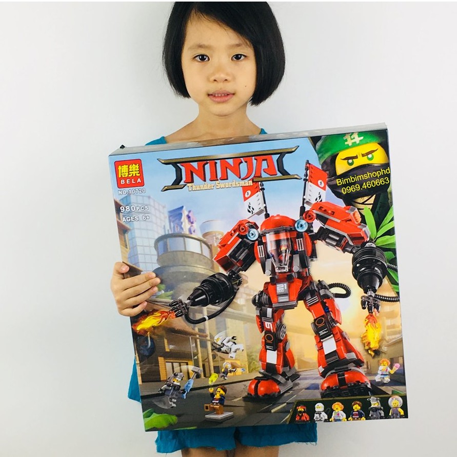 Xếp Hình Lego Ninja Movie Chiến Binh Siêu Hạng Người máy SAMURAI Khổng Lồ của KAI. Gồm 980 Chi Tiêt