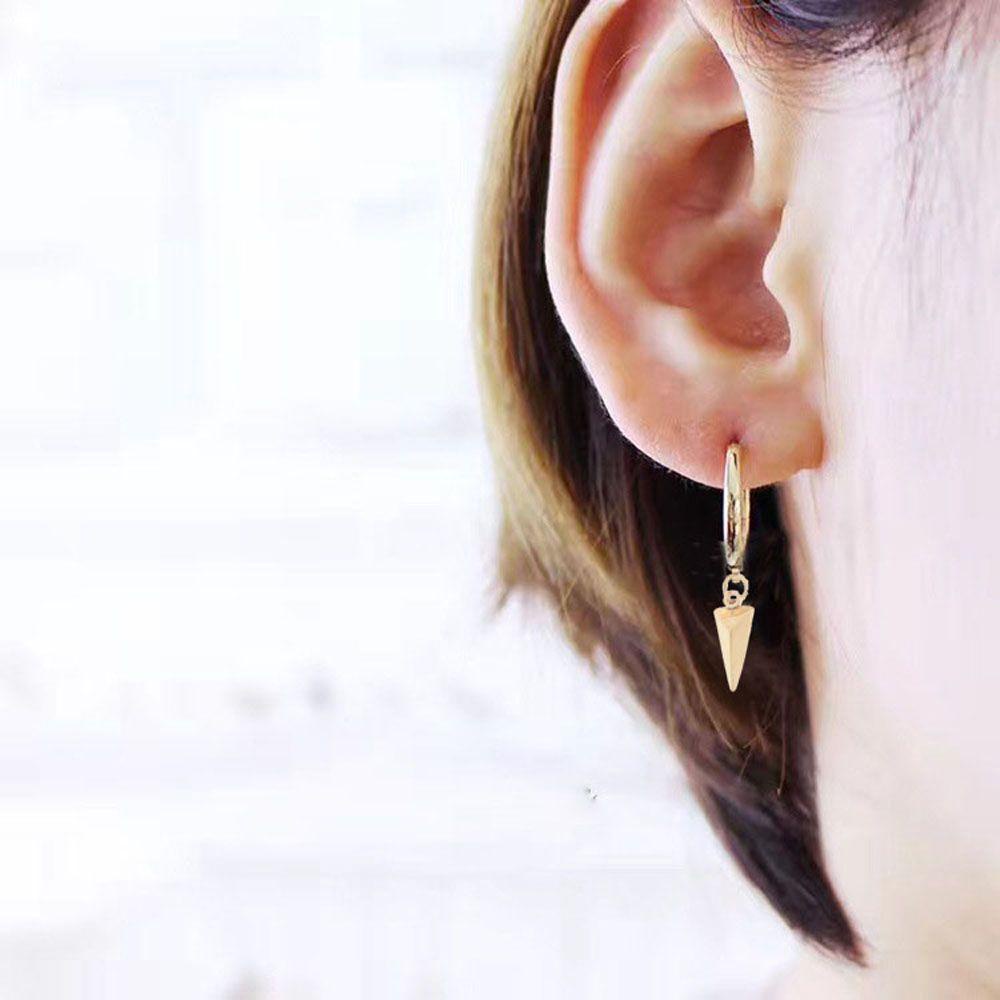 Bông Tai Inox Hình Tròn Phong Cách Hip Hop Thời Trang Cho Nam Và Nữ