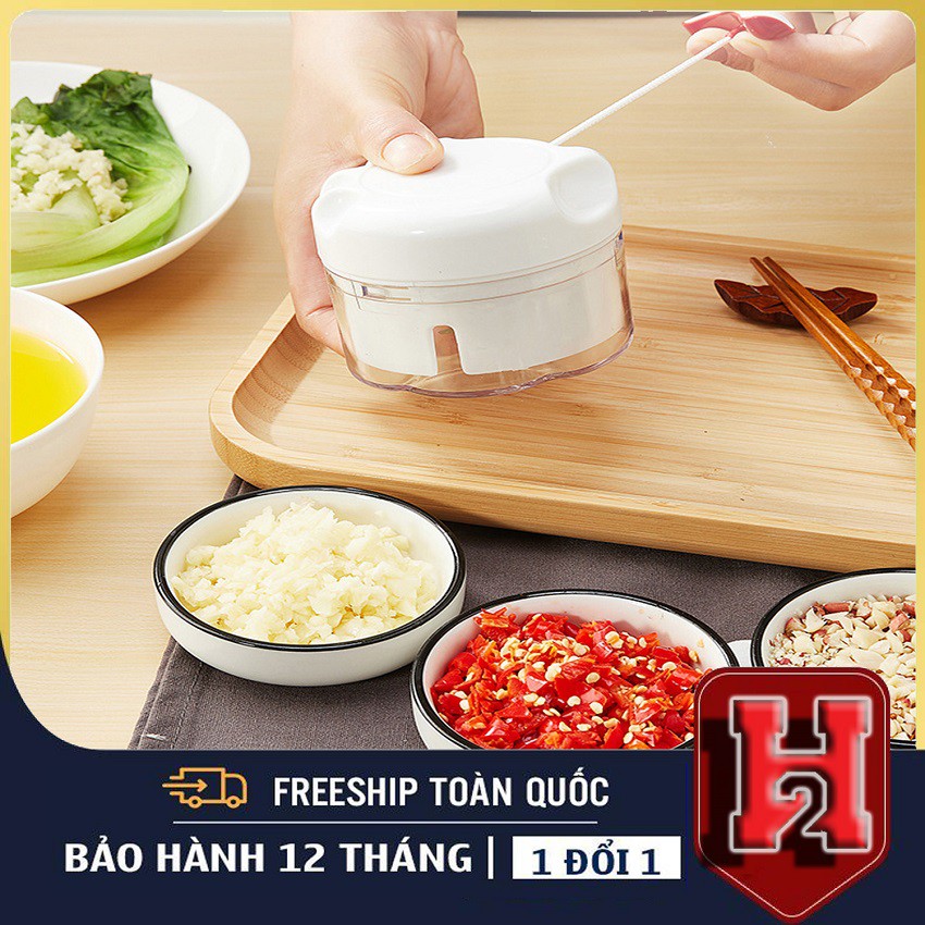 Dụng Cụ Xay Tỏi Ớt, Thịt Kéo Tay Mini Food Chopper Siêu Tiện Lợi, Đa Năng