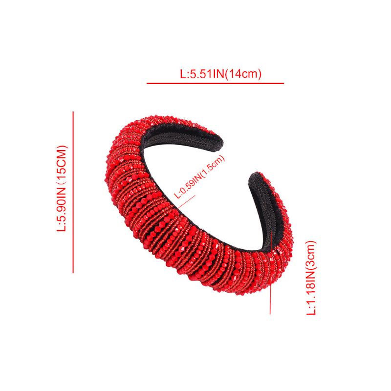 Flgo Băng Đô Cài Tóc Đính Hạt Pha Lê Nhiều Màu Phong Cách Baroque Dành Cho Cô Dâu Trong Tiệc Cướ