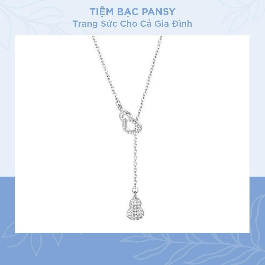 Dây chuyền bạc nữ hồ lô sợi mảnh thanh lịch - Vòng cổ bạc ta dây rút điều chỉnh cá tính PANSY