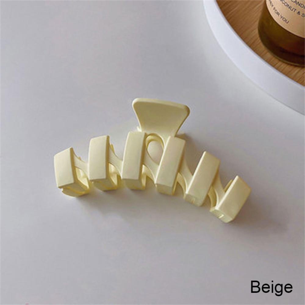 Kẹp Tóc Gợn Sóng Màu Nhám Đơn Giản Dễ Phối Đồ Thời Trang Cho Nữ U6Z4