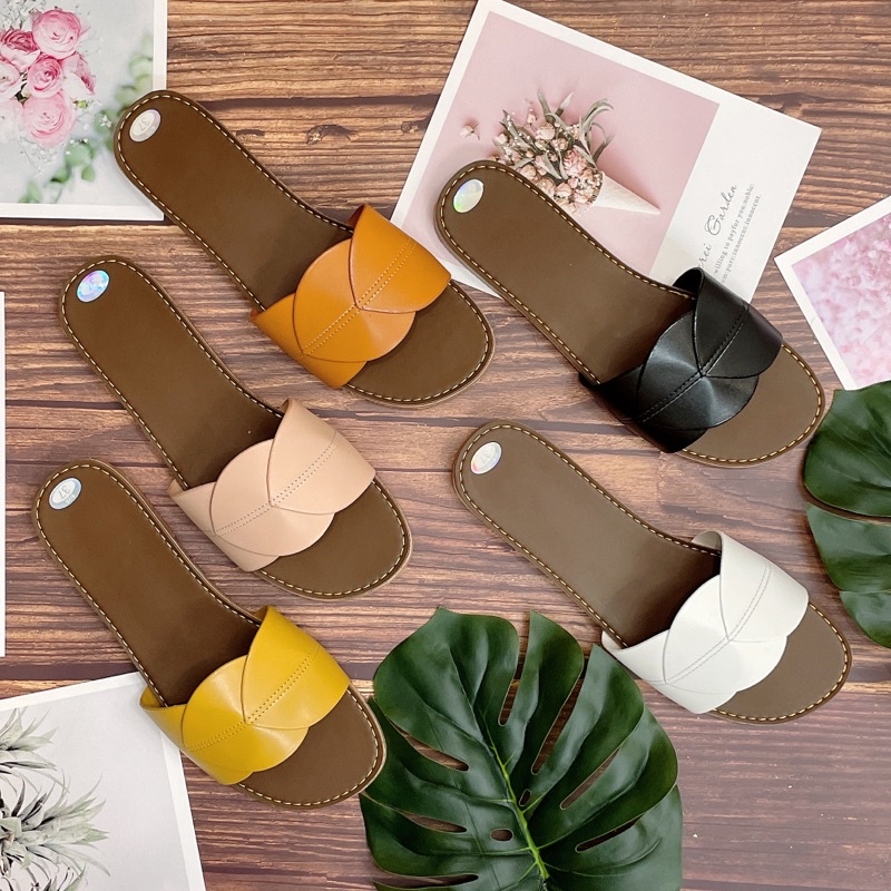 Dép nữ quai bản chiếc lá to