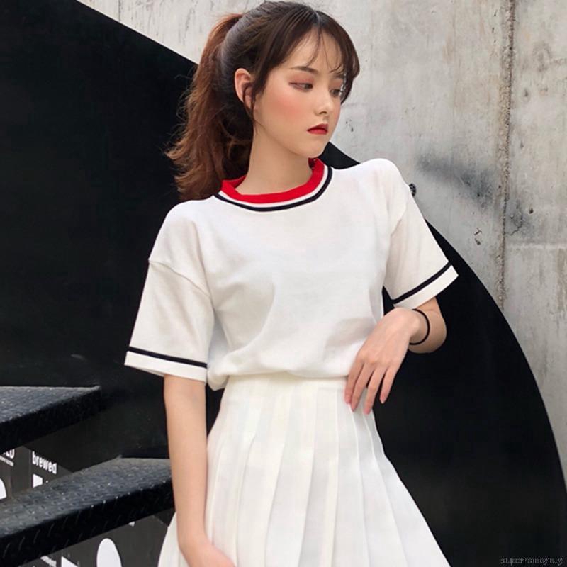 Áo thun tay ngắn phong cách Hàn Quốc dành cho bạn nữ