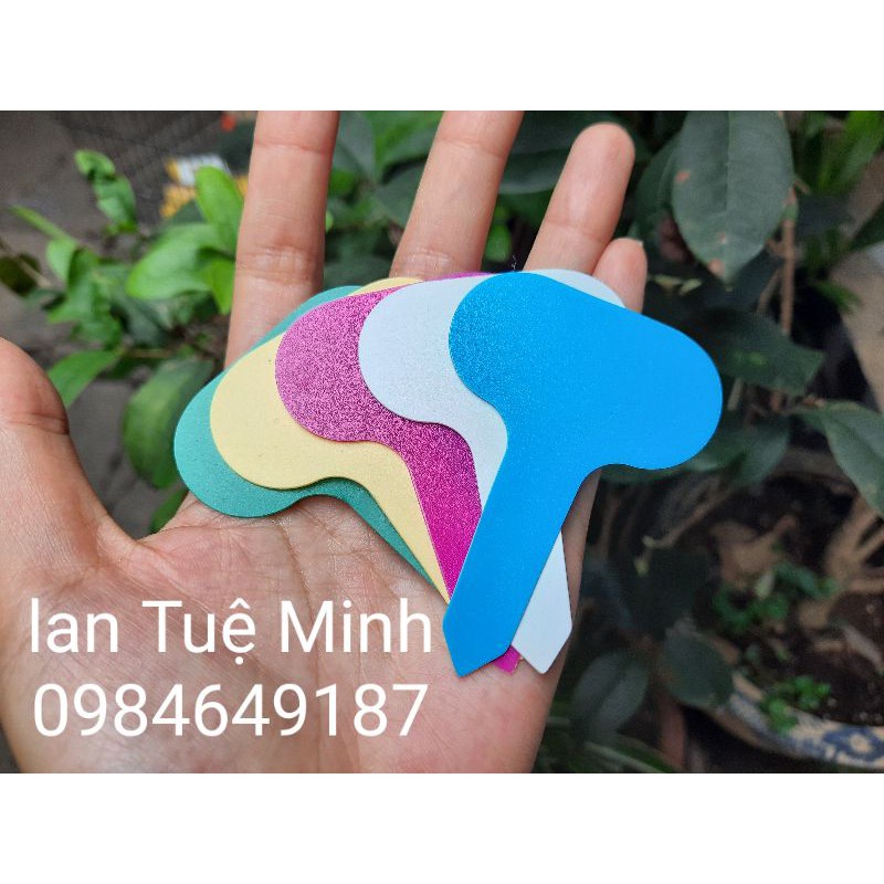 Set 50 Thẻ Cắm Nhiều Màu Ghi Tên Cây, Thẻ Ghi Tên Lan - Đánh Dấu Thông Tin Cây - Loại Nhựa Mềm