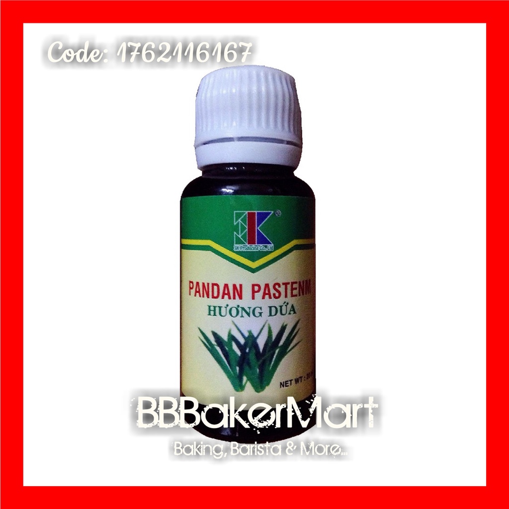 Hương mùi LÁ DỨA có màu 3K - Chai 20ml