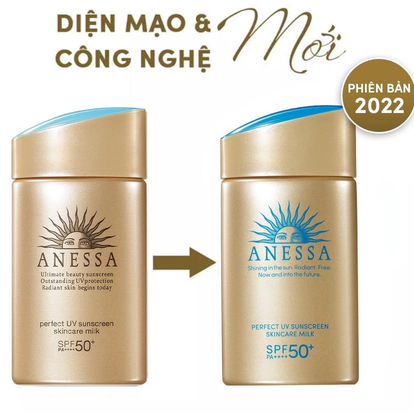 Sữa chống nắng Anessa dưỡng da kiềm dầu Perfect UV Sunscreen Skincare Milk 20ml - 60ml (Mẫu mới 2022)