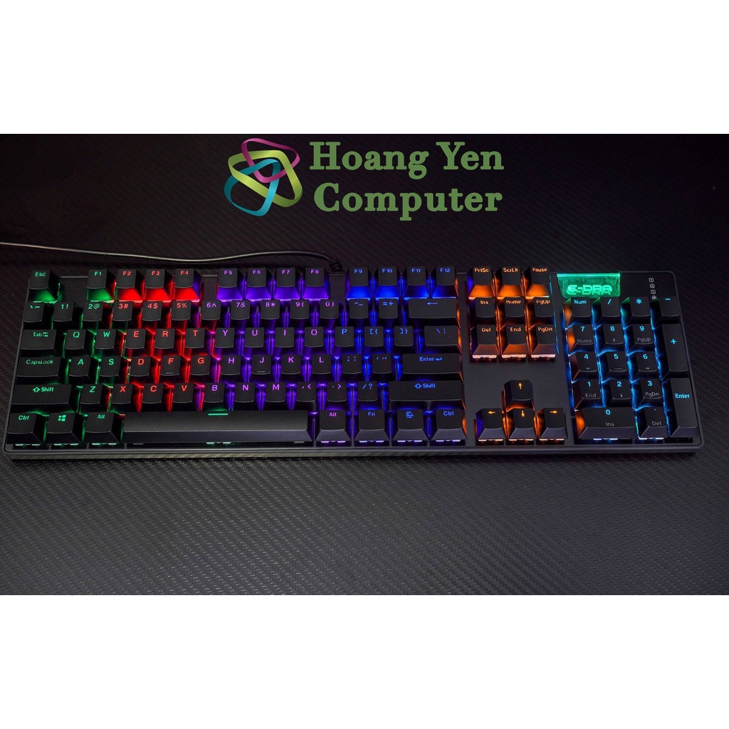 Bàn Phím Cơ E-Dra EK312 LED Rainbow  - BH 2 Năm Chính Hãng - Hoàng Yến Computer