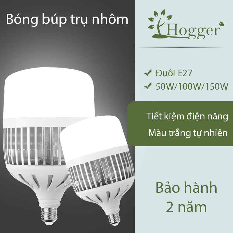 [ BH 1 NĂM ] Bóng đèn búp trụ nhôm kín nước BH 1 năm công suất 50W 100W 150W tản nhiệt hiệu quả | BigBuy360 - bigbuy360.vn