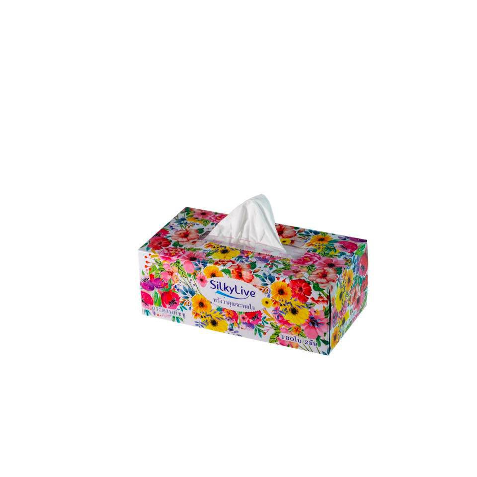 Khăn giấy ăn pulppy hộp 180 tờ  2 lớp mềm mại, mịn màng 1 hộp - Bếp xanh thiên bình