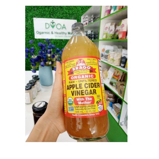 Giấm táo Bragg - Apple Cider Vinegar  473ml -946ml