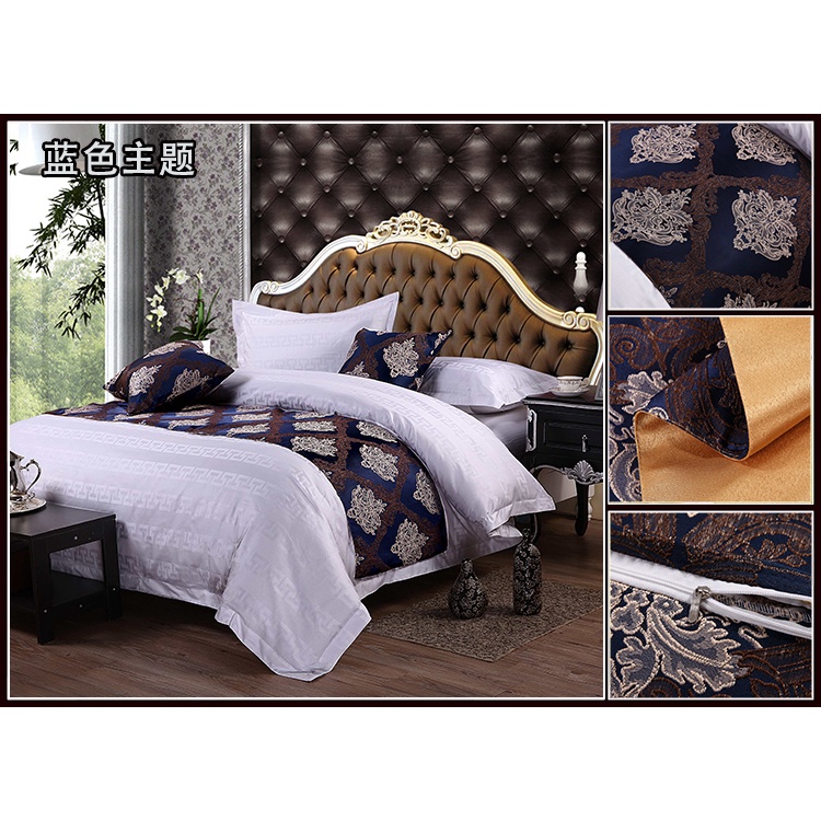Khăn Trải Giường Khách Sạn Cadar Tidur Jacquard Trang Trí Giường Ngủ
