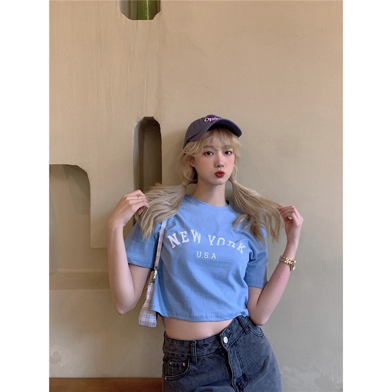 ÁO CROPTOP NỮ CHỮ U.S.A -GENZ- BESTSLLER CR2102