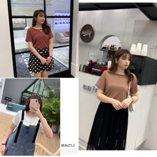 Áo thun gân big size tay và vổ thêu viền size 65-100kg
