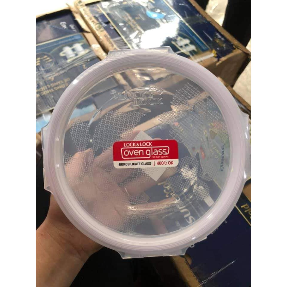 THỐ THỦY TINH CHỊU NHIỆT LOCK&amp;LOCK 950ML TRÒN CÓ NẮP TIẸN DỤNG