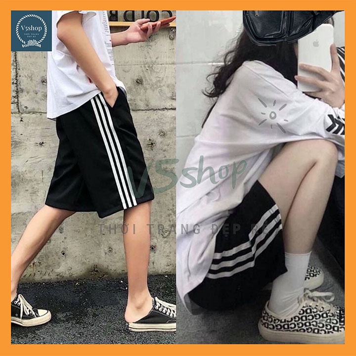 Quần đùi nam nữ thể thao mặc nhà ống rộng vải thun thoải mái thoáng nhẹ QĐ20