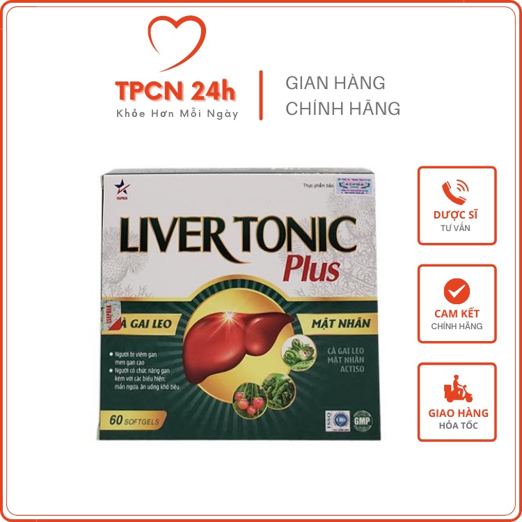 Liver Tonic Plus Bảo vệ tế bào gan, tăng cường chức năng giải độc gan