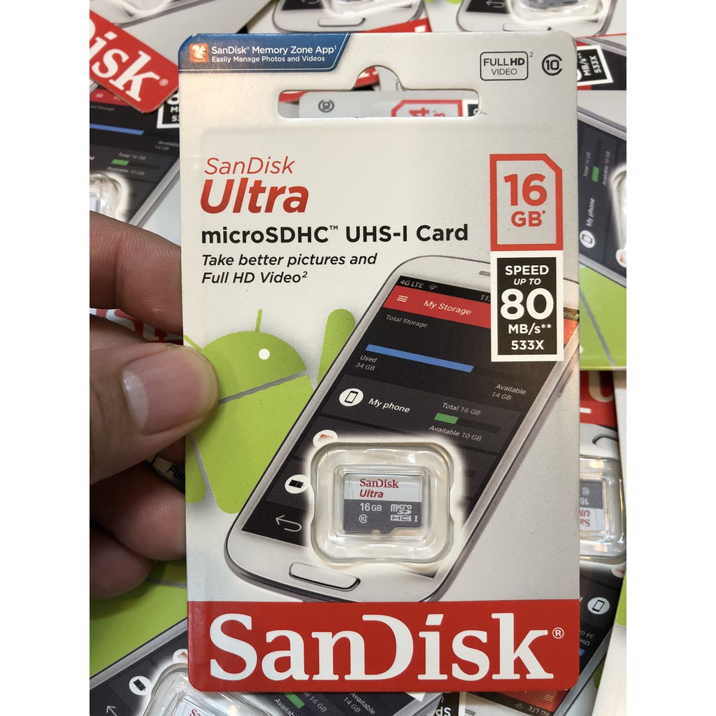 Thẻ Nhớ Micro SD Sandisk / 32GB / 64GB / Bảo Hành 2 Năm Chính Hãng