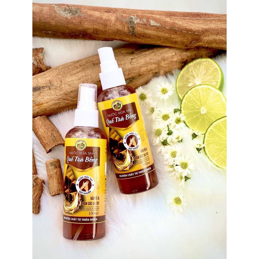 Nước rửa tay khô quế Trà Bồng Quảng Ngãi 100ML sạch khuẩn khô nhanh thơm lâu hương quế đã được kiểm nghiệm an toàn | BigBuy360 - bigbuy360.vn