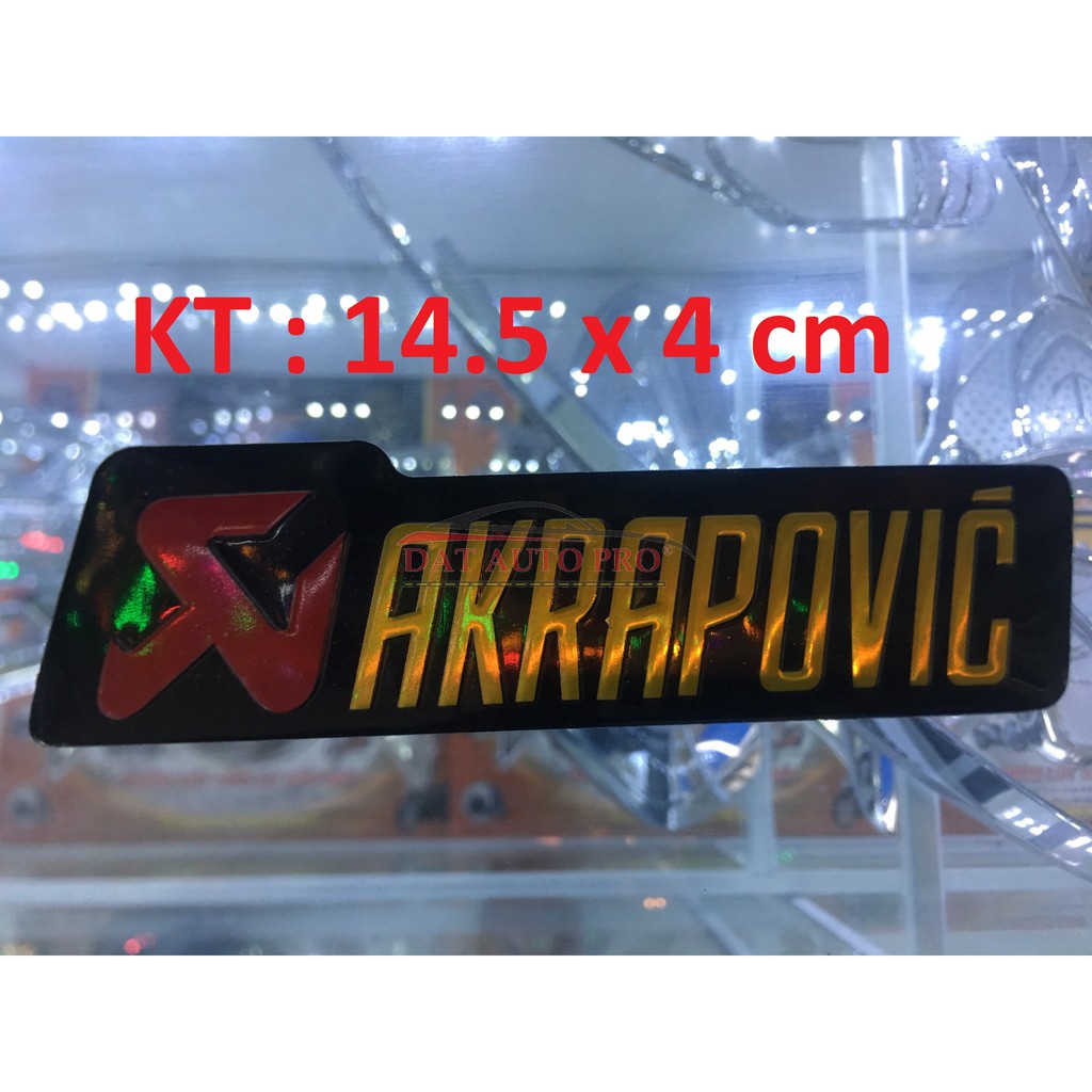 Tem nhôm dán Pô xe Akrapovic